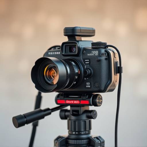 Appareil photo professionnel prenant une photo, représentant la photographie